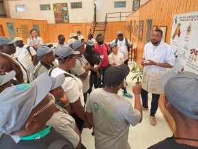 ECW participants learn about a site visit in Equatorial Guinea